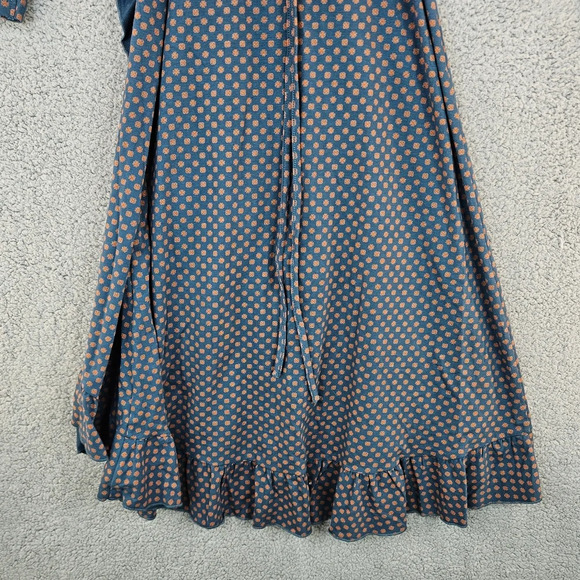 Matilda Jane, choose your own path green-burnt orange true wrap dress Sz XS - Picture 11 of 11